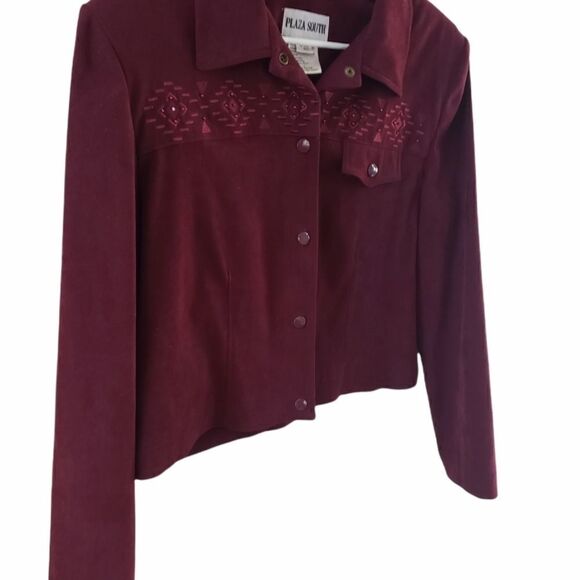 Plaza South Woman's Burgundy Pantsuit - Picture 13 of 16